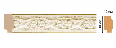 158-937/1 Молдинг 17х10х2400мм с пазом (56шт)